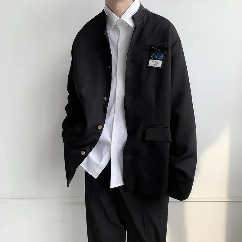 Spring Mens Casual Jacket Small Suit Japanese Style DK Uniform Student Coat Gakuran Youth Fashion Clothing 250917