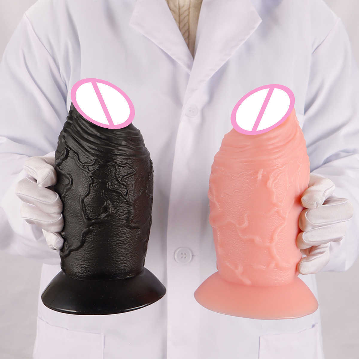 Big fat guy super large non-ejaculatory penis anal plug for female masturbation, realistic silicone penis, large suction cup, thick JJ adult toy S25917