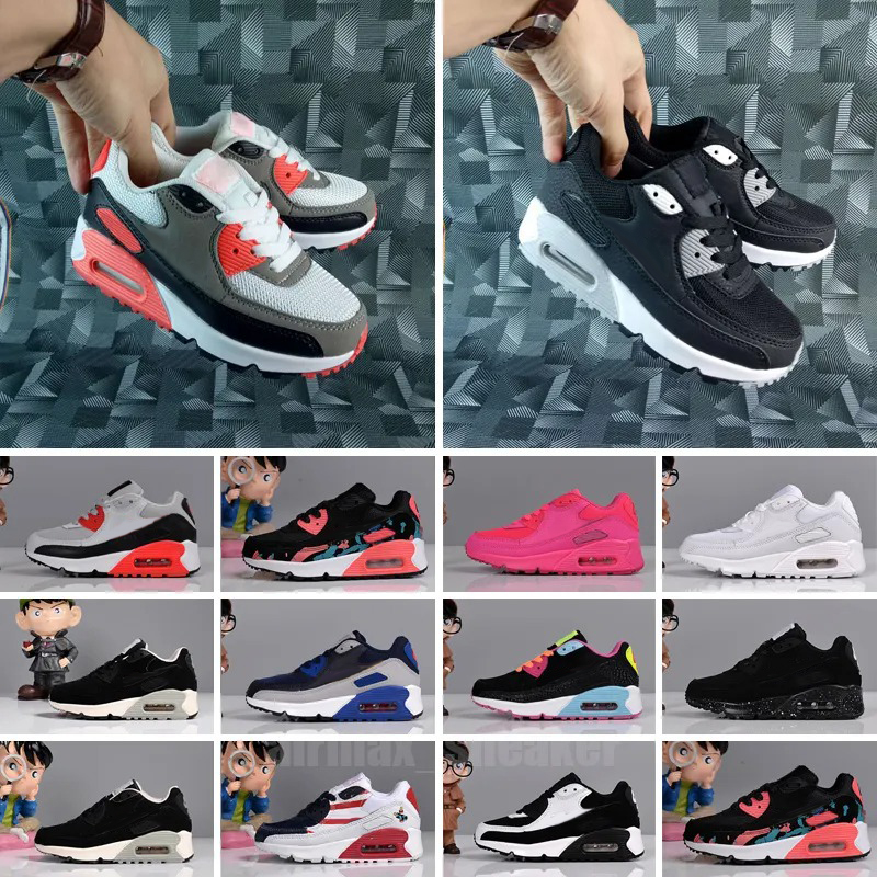 Kids Designer Brand Kids Shoes 90 Baby Toddler Classic Children Boy and Gril Fashion Running Sneakers Outdoor Sports Trainers 26-35