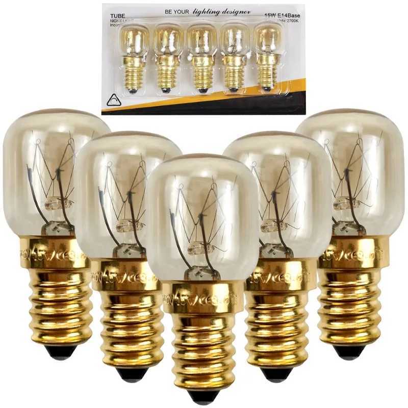 5pcs 220V E14 300 Degree High Temperature Resistant Microwave Oven Bulb Cooker Lighting Bulb 15W 25W Gold Silver C250917