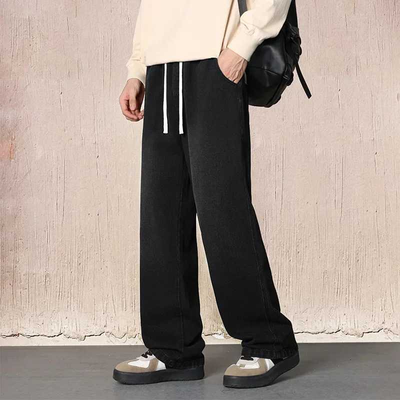 FallWinter 2025 Mens Loose Drawstring Wide Leg Straight Leg Wide Leg Pants Mens RETRO N TrendZ250917