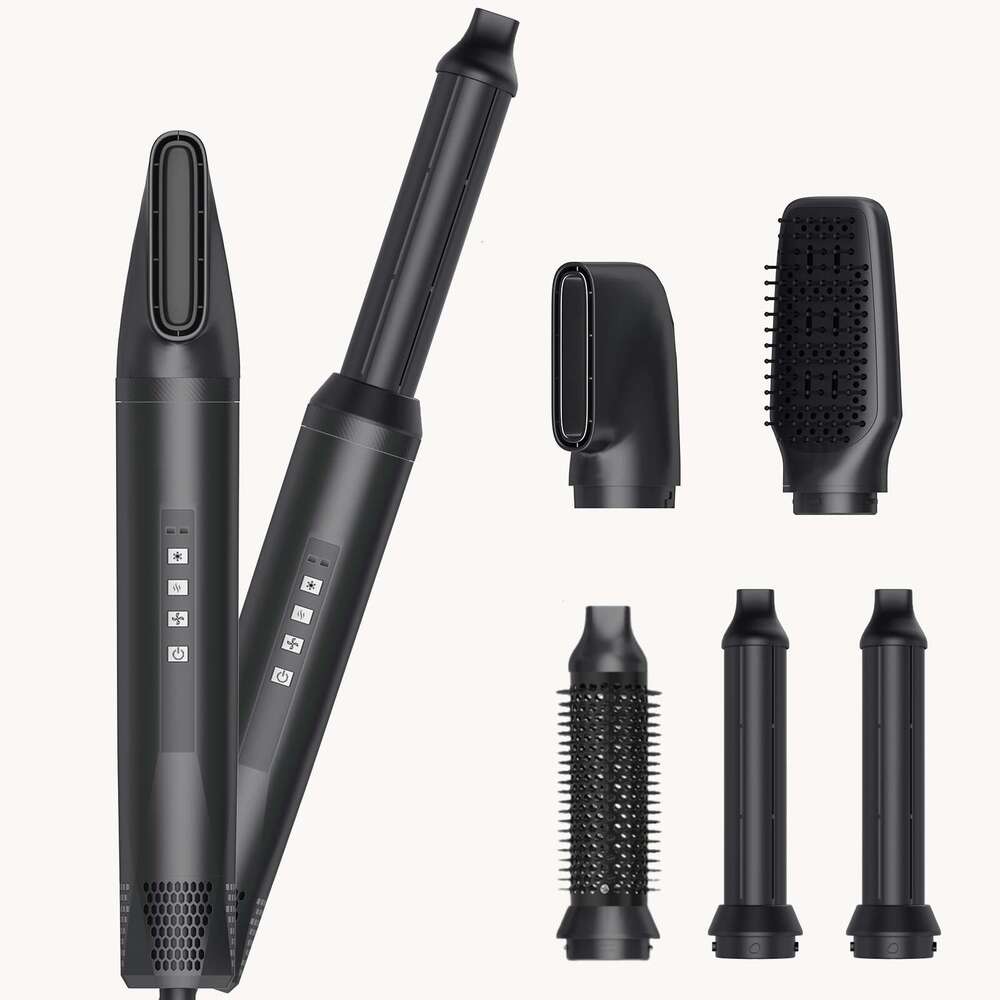5-In-1 Air Brush Left Right High-Speed Curling Iron Straightener Ionic Hair Dryer Hot And Cold Alternating Wind