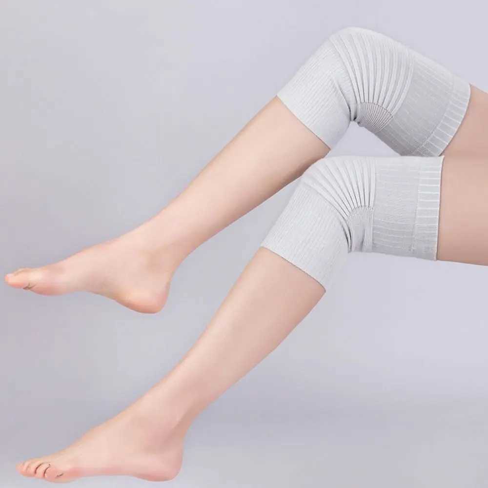 New Cotton Sports Knee Pads Nude Black Grey Elastic Compression Knee Brace Compression Stripe Knee Pads for Men Women J250917