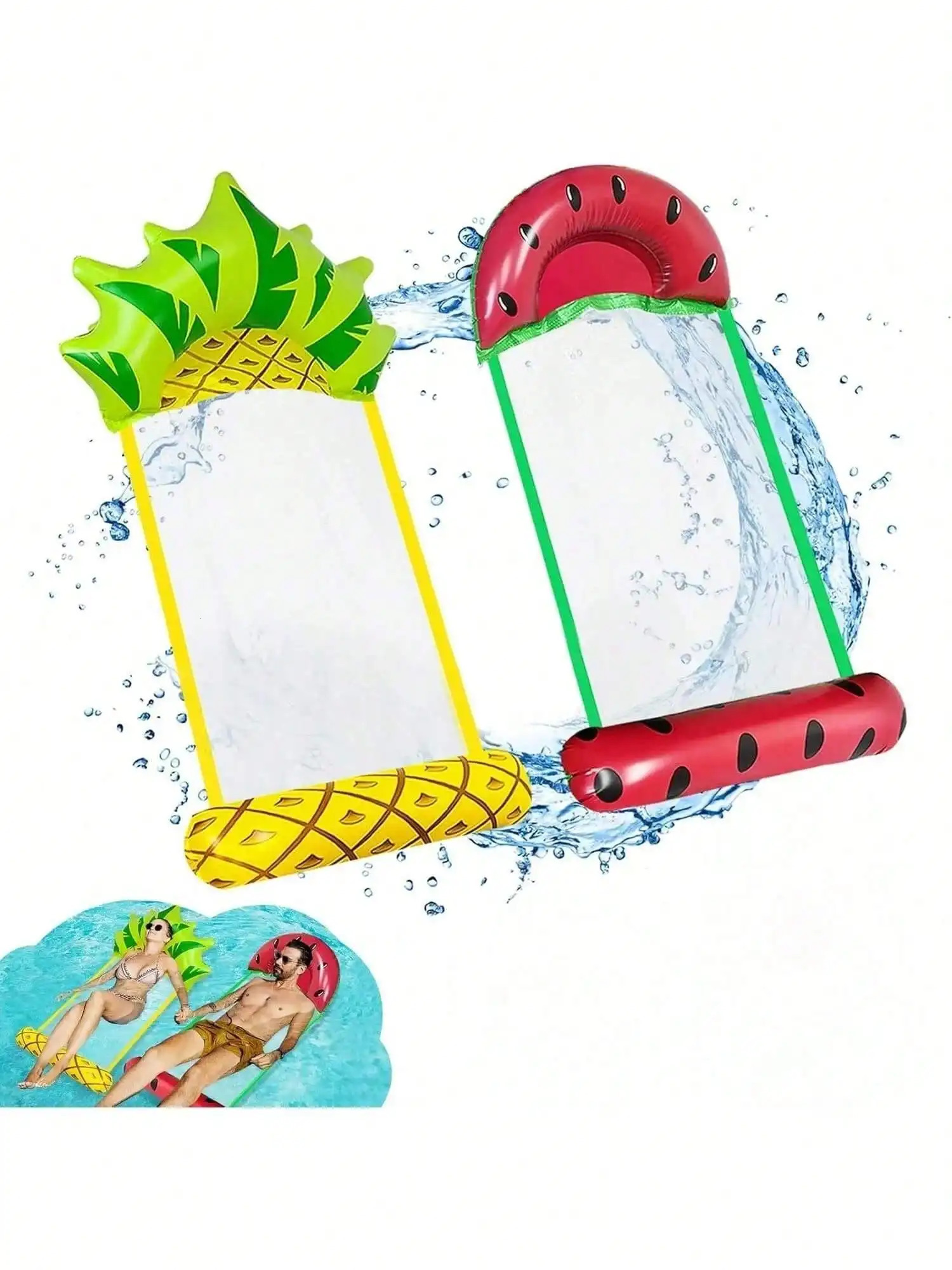 Summer Foldable PVC Inflatable Floating Row Swimming Pool Water Hammock Air Cushion Bed Water Sports Water Bed Can Lie or Sit 250917