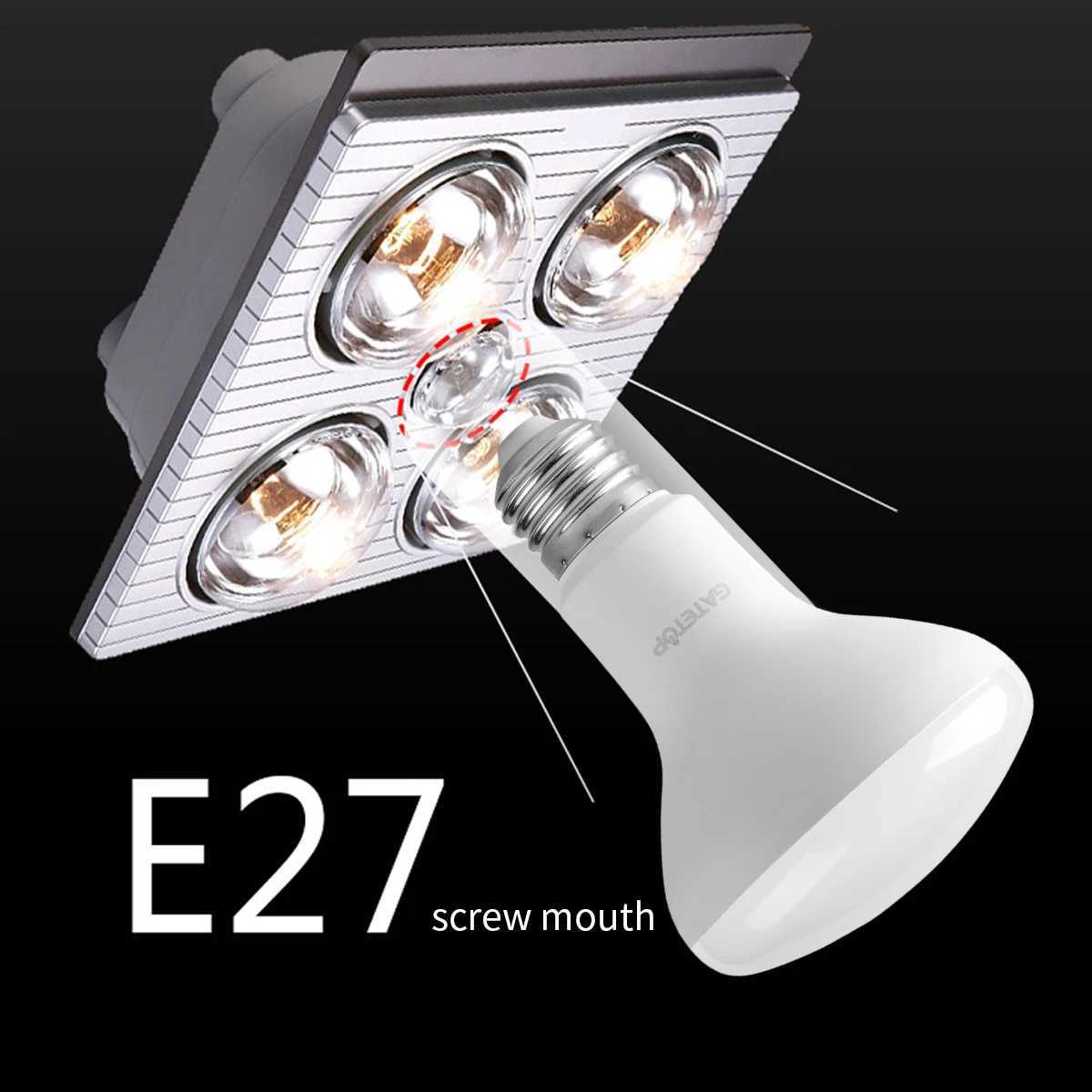 5PCS led mushroom light R50 R63 R80 AC220V 6W12W E27 E14 flickerfree warm white light suitable for bathroom bath bomb lighting C250917