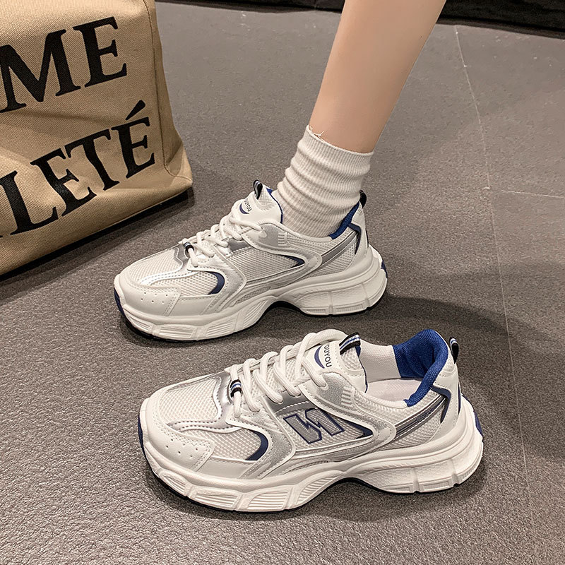 Thick-soled street-style dad shoes for women 2025 new autumn model making feet look smaller versatile sports shoes casual running shoes trendy