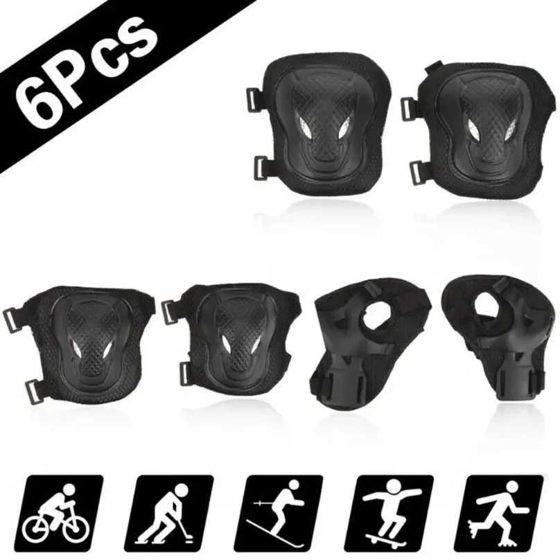 Women Men Elbow Wrist Knee Pads Protective Gear Set Skate Roller Cycling Bike 6pcs set of roller skating ice protection knee pad J250917