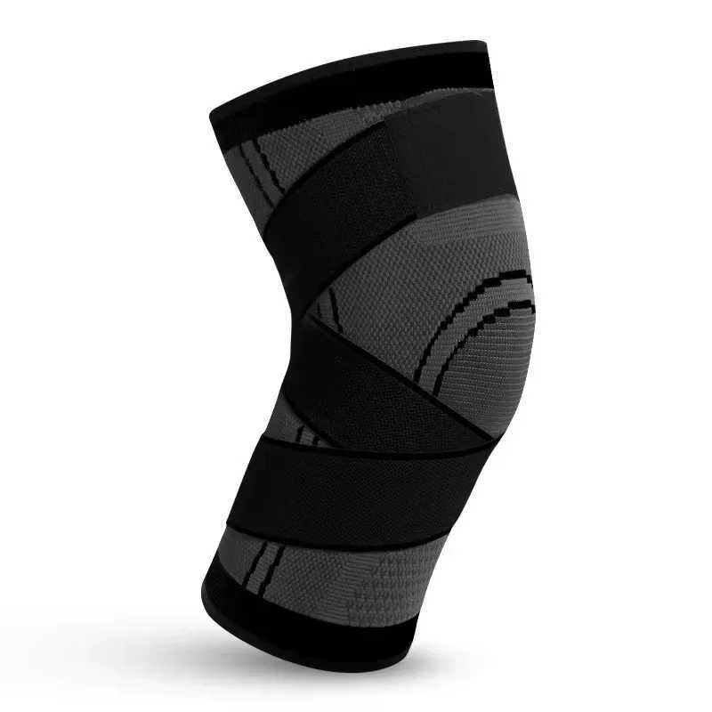 Compression strap wrapped knee pads for basketball running fitness cycling knitted sports compression and breathability J250917