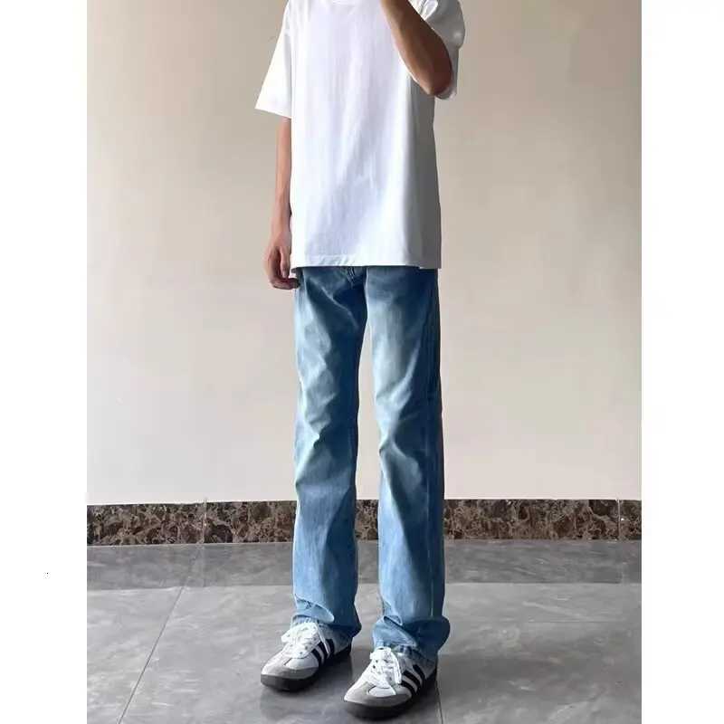 Mens Trousers Jeans Man Pants Y2k Streetwear Wide Leg Jeans Baggy Denim Shorts Jean Mens Clothing Flared Male Cargo New PantZ250917