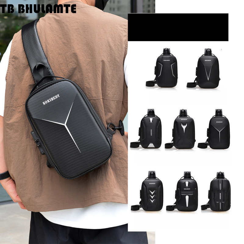 Free Shipping Designer Bag Luxury Bag Hard Shell Men's Chest Bag Texture Large Capacity Crossbody Bag Water-resistant Cycling Motorcycle Bag Busi