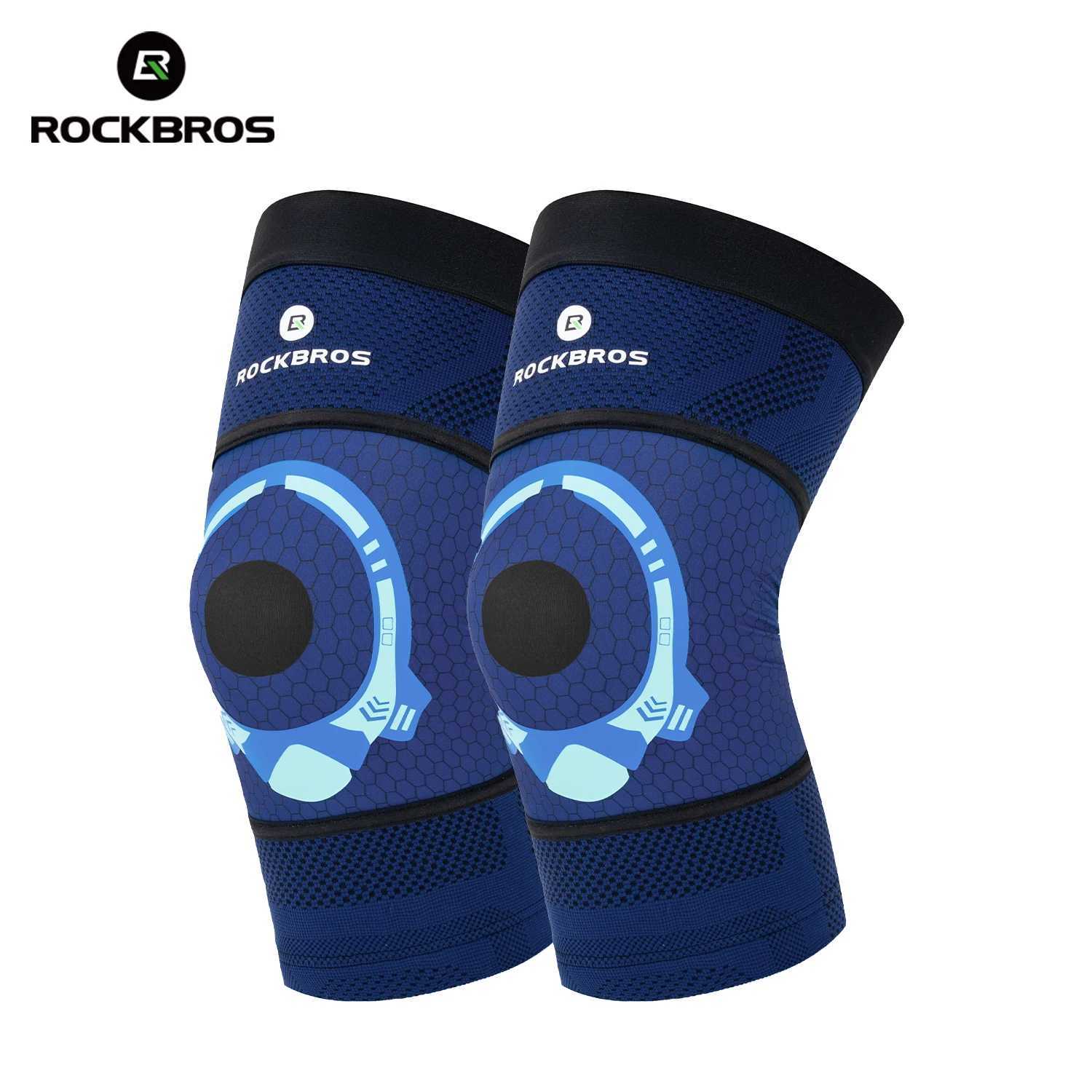 ROCKBROS Knee Pads Men Women Pressurized Elastic Sports Knee Joints Protector Outdoor Running Cycling Leg Protection Accessories J250917