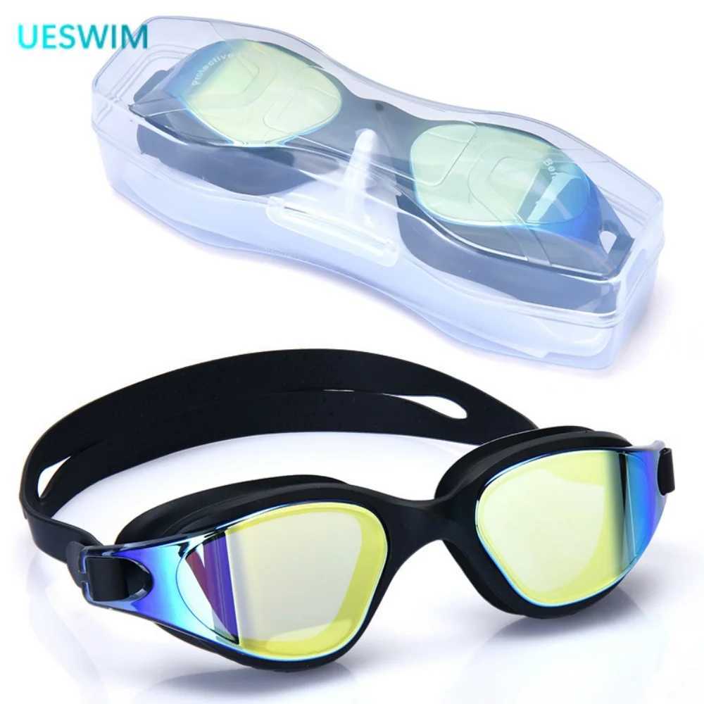 New Professional Large Frame Adult Silicone Swim Goggles Lens Plating Antifog And UV Protection Outdoors Swimming For Women Men J250917