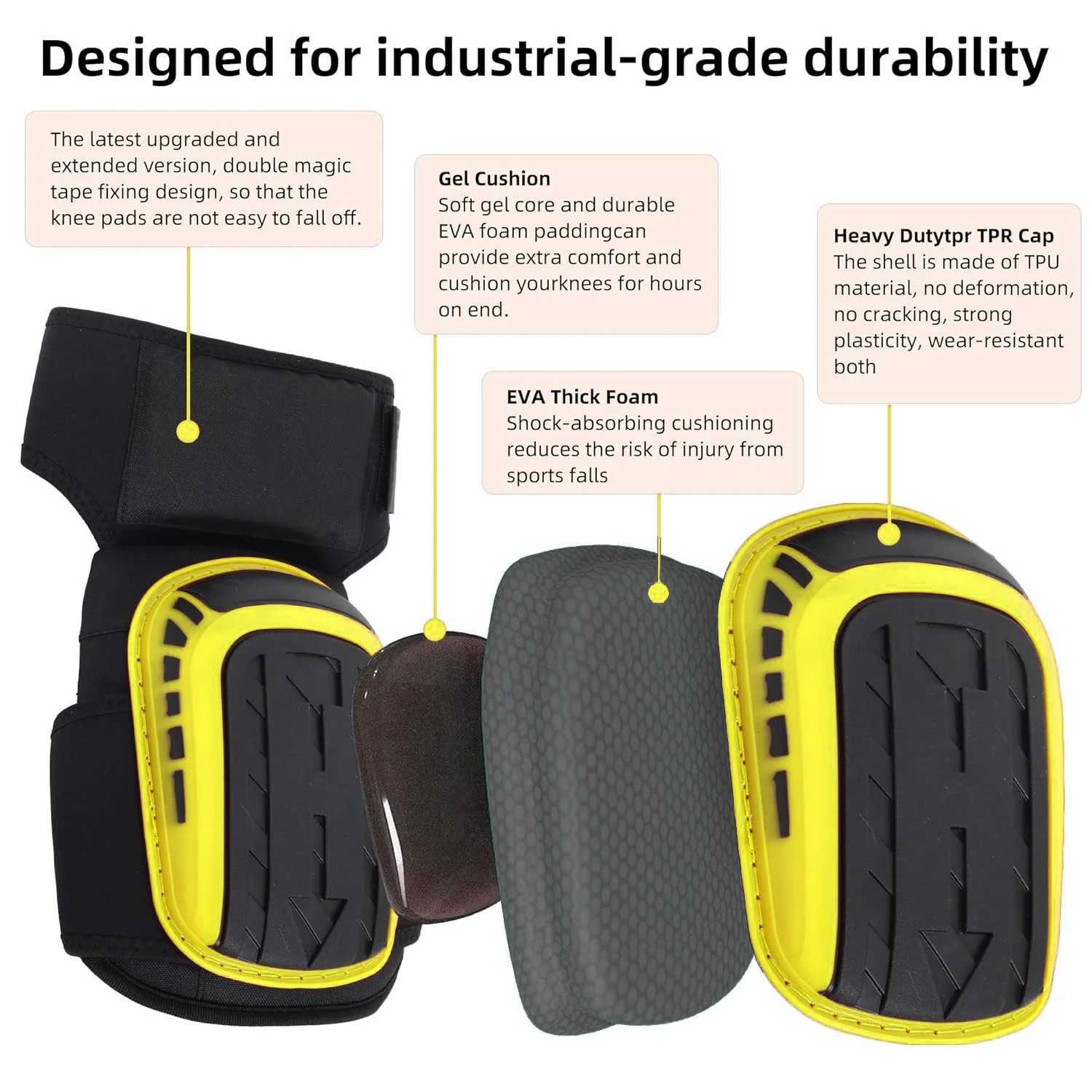 Knee Pads for Work Construction Gel Knee Pads Tools Comfortable Antislip for Cleaning MountaineeringCyclingroller Skidding J250917