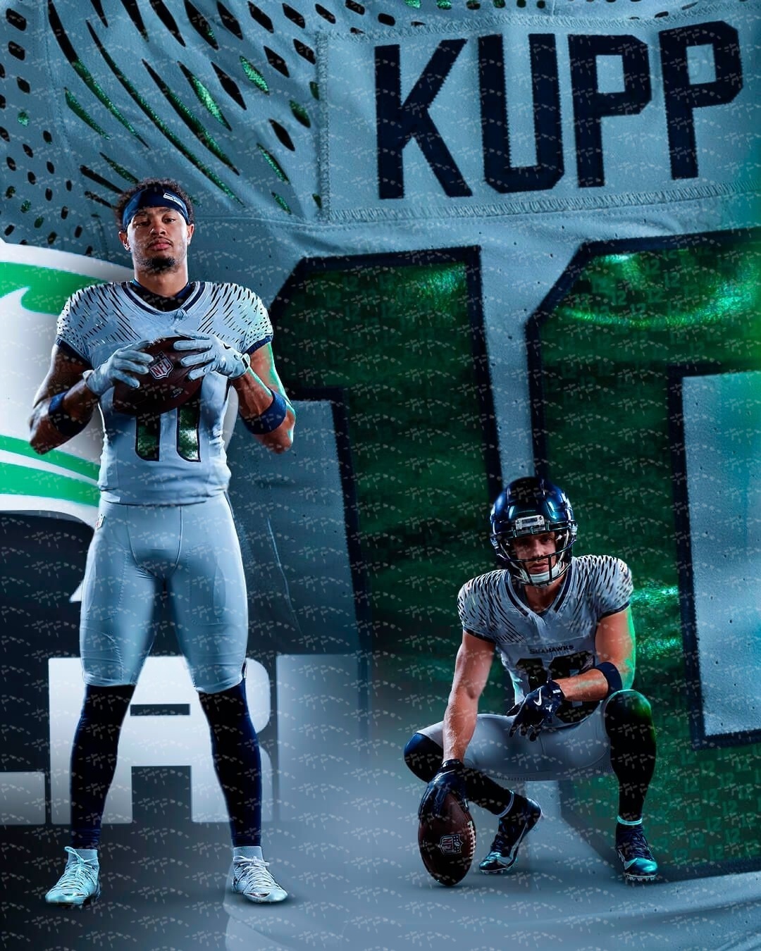 Custom 2025 Rivalries Jerseys 10 Cooper Kupp Darnold Smith-Njigba Walker III Love Any Name Embroidered Letter Number Design Polyester