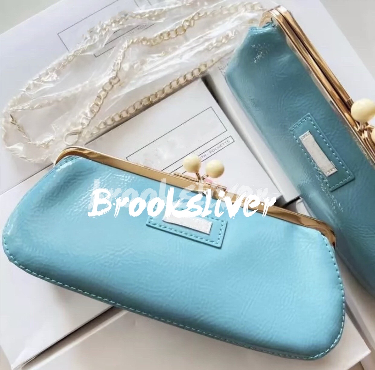 Custom Bag chain bag 20X8.5X5.5CM DIY hanging Chain portable Glossy blue SmartMi Case party bag vip.collection