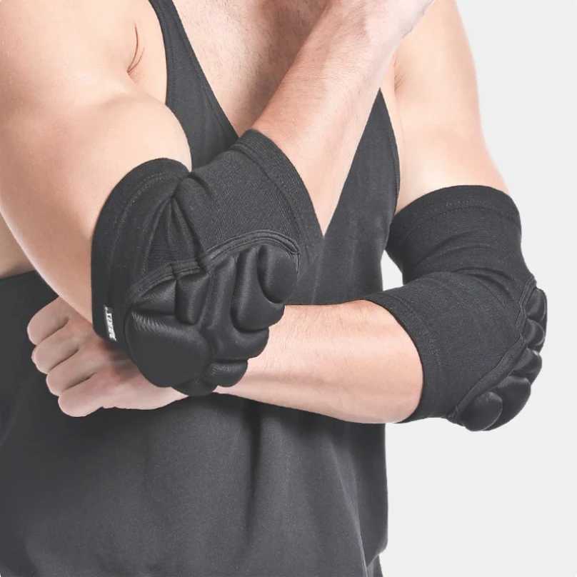 1Pair Elbow Pads Elbow Protector Volleyball Sponge Support Compression Elbow Braces for Basketball Tennis Football J250917