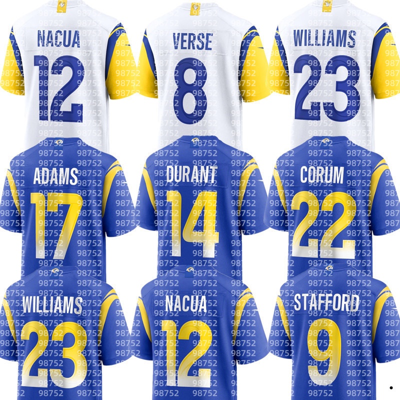 Matthew Stafford Cooper Kupp Puka Nacua Quentin Lake Troy Reeder Kamren Curl Christian Rozeboom Byron Young Tutu Atwell Whittington Jared Verse NFL Football Jersey