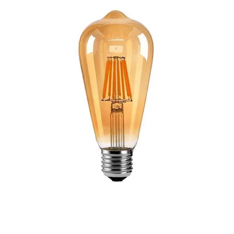 LED Edison Filament Light Bulbs Golden ST64 Dimmable E27 B22 2W 4W 6W 8W 10W 12W 220V 110V 2700K 6000K 360 Degree Energy Lamps C250917