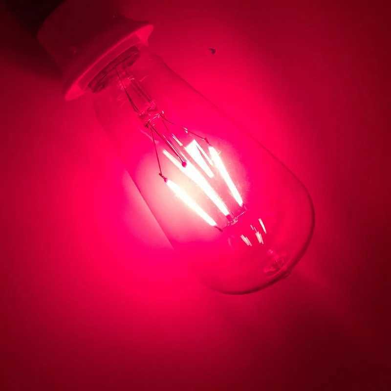 LED Edison Filament Bulbs Lights ST64 Dimmer E27 4W Dimmable 220V Red Green Yellow Warm White Pink 360 Degree Energy Lamps C250917