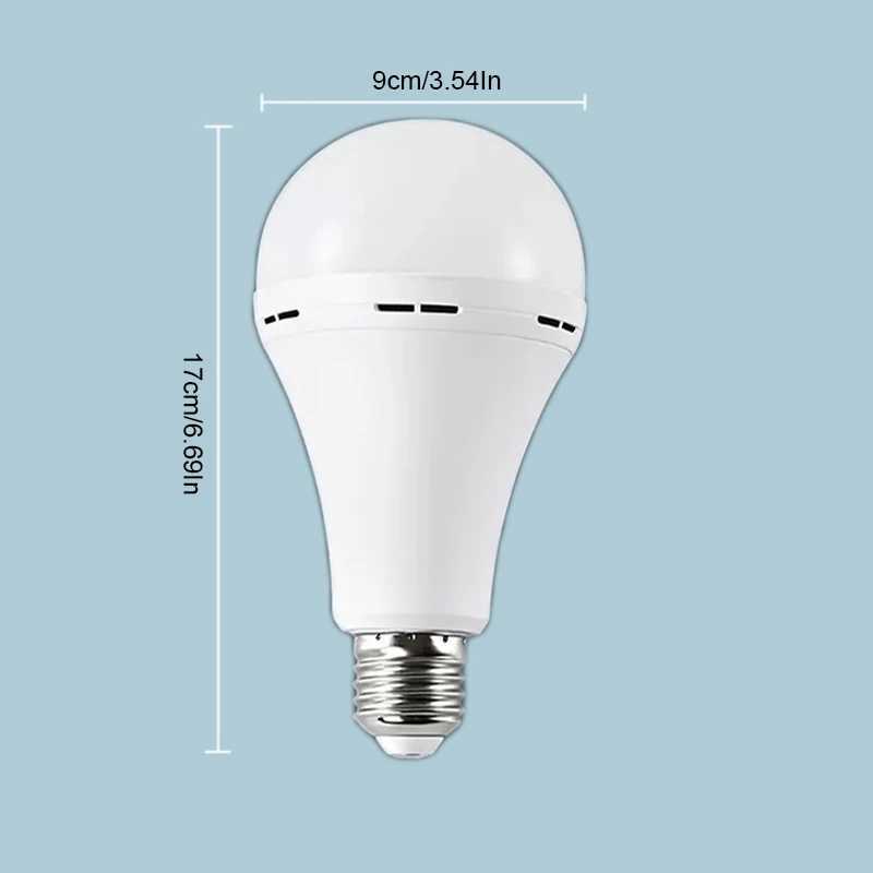 6pcs 18W Rechargeable LED Bulbs 1200mAh Battery Energy Storage 6500K White Light Multifunction Emergency Lighting C250917