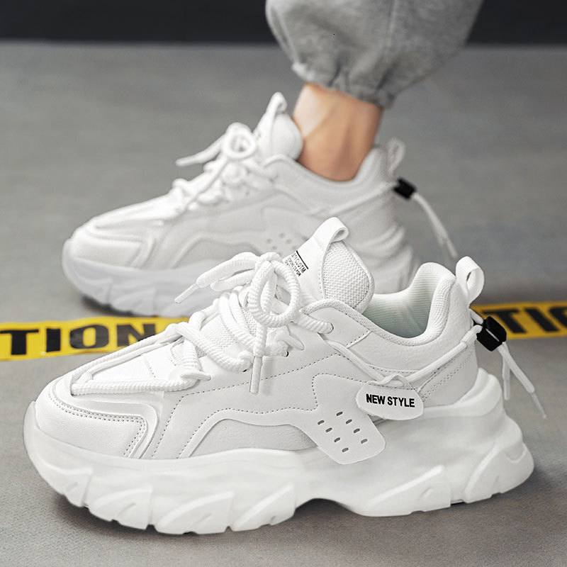 TOP Designer Men's Shoes 2025 Spring New Youth Trendy Sports Versatile Casual Shoes Thick Sole Height Increasing Agan Dad Sneakers df - view 5