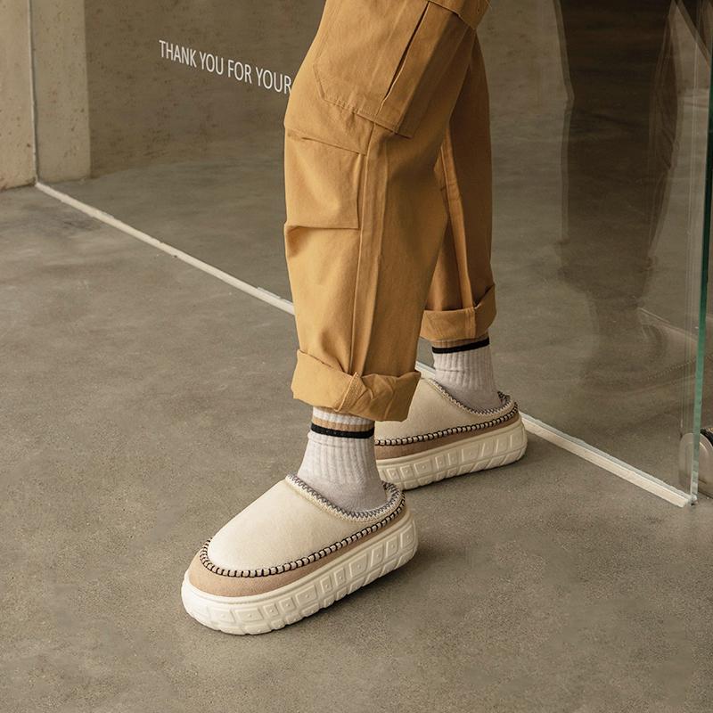 autumn new style cotton shoes and slippers for home and outdoor wear ins for couples same style for men and women plush thermal insulation toe cap eva