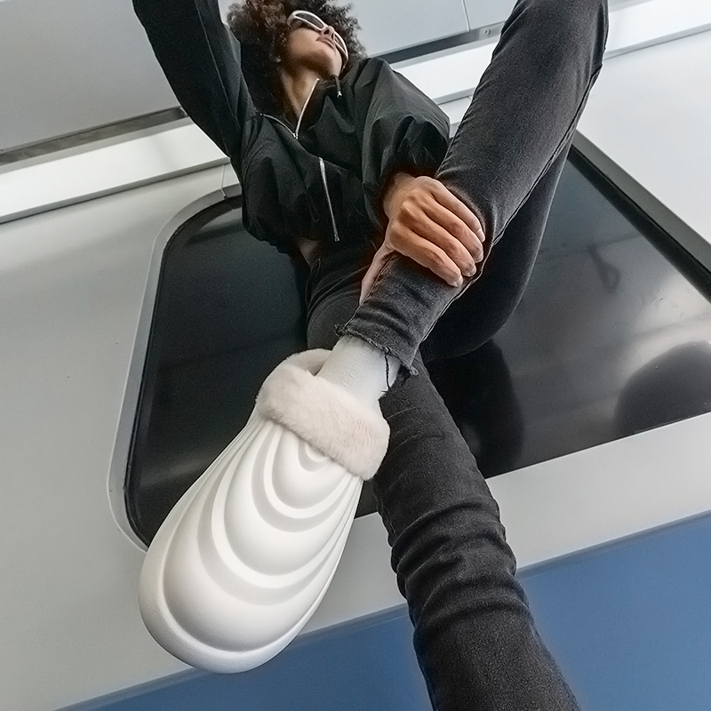 male cotton slippers wear nonslip waterproof mao mao slippers at home indoor padded warm cotton mop in winter