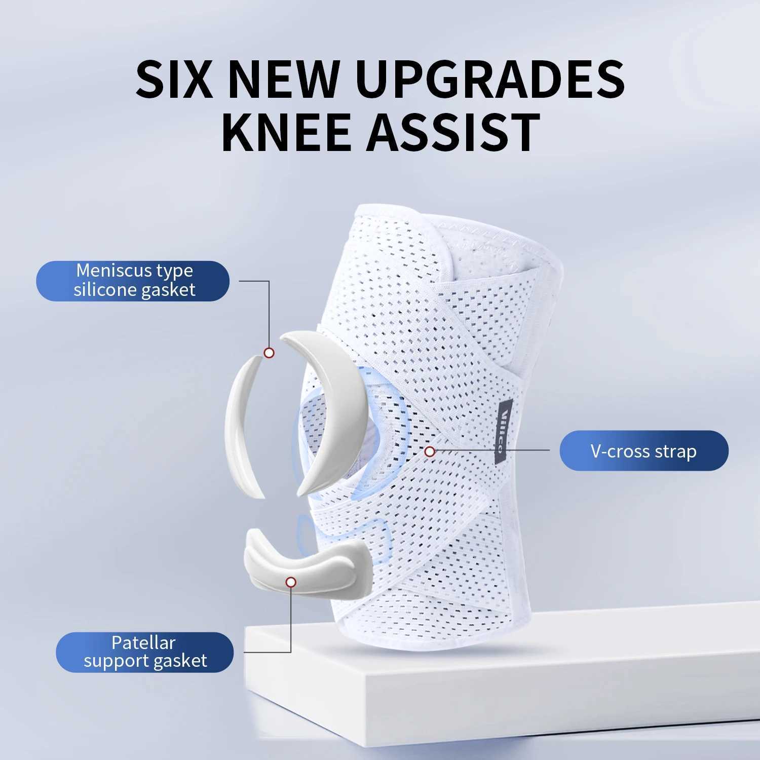 1Pcs Adjustable Knee Support Brace with Patella Gel Pad Men Women Meniscus Tear Knee Pain Injury RecoveryWorkoutSports J2509171