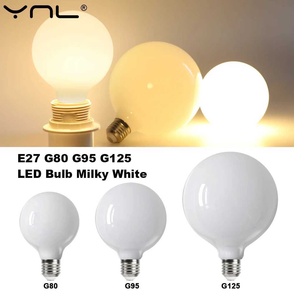Big LED Bulb E27 AC 220V 110V G80 G95 G125 Energy Saving Global Light Lampada Ampoule Milky Light Bulb White Warm White LED Lamp C250917