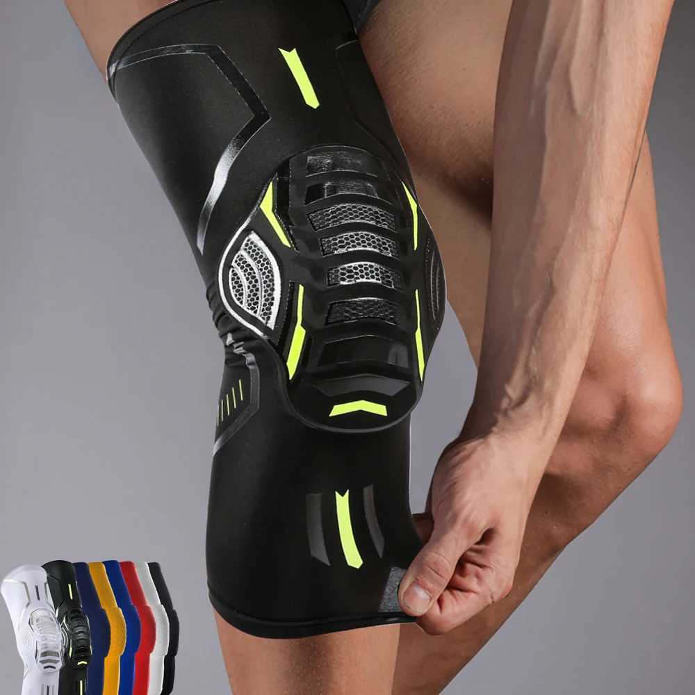 1PC Breathable Absorb Sweat Basketball Knee Pad Honeycomb Shockproof Long Leg Sleeves Knee Brace Football Sports Knee Guard J250917