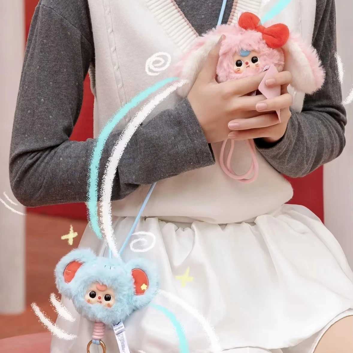 Babythree mobile phone lanyard series blind box trendy toy surprise gift cartoon anime mysterious box mobile phone decoration C250917