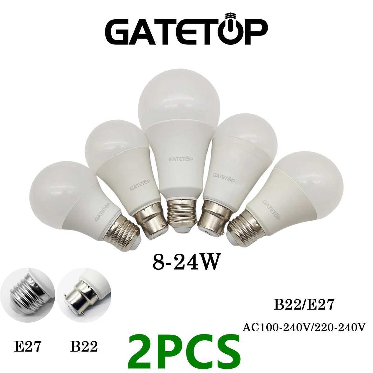 2pcsLOT Led Bulb Lamps E27 B22 AC120VAC220V Power 8W 9W 10W 12W 15W 18W 20W 24W Warm White Day White Cold White Lamps for Home C250917