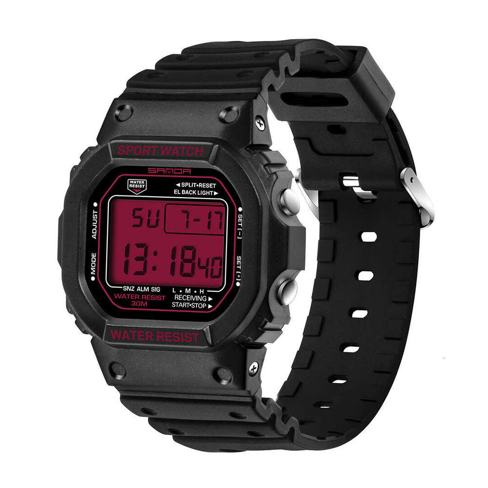 DHgargets Sanda Multifunctional Electronic Men and Women Sports Watch Waterproof Luminous Student fashion Wristwatch