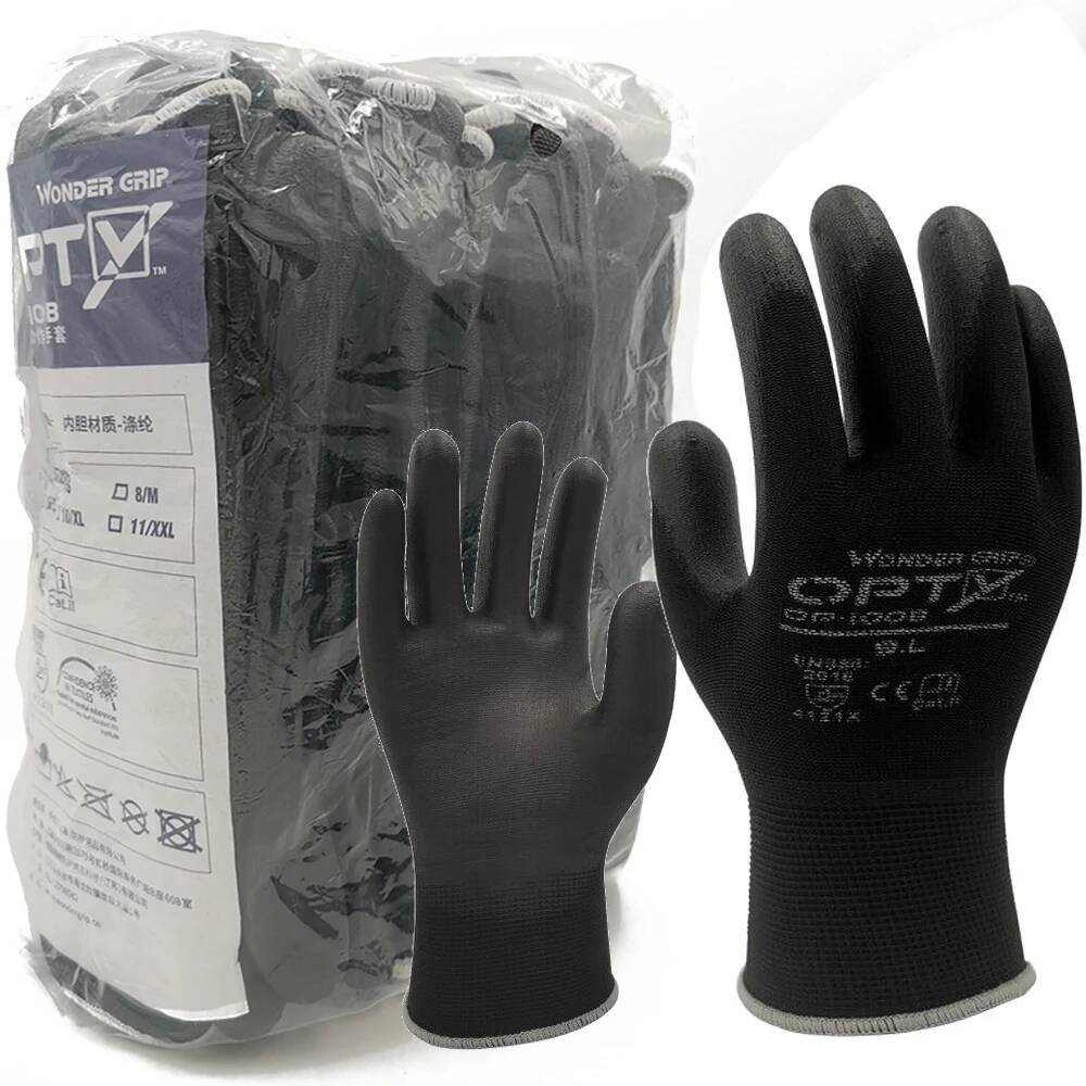 10 Pairs Household Non-slip Wear-resistant Breathable Labor Garden PU Work Protective Gloves ddmythur