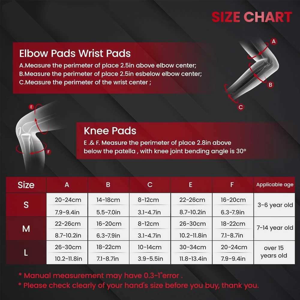 6Pcsset Protective Gear Set Skating Knee Pads Elbow Pad Wrist Hand Protector for Kids Adult Cycling Roller Rock Climbing Sports J250917