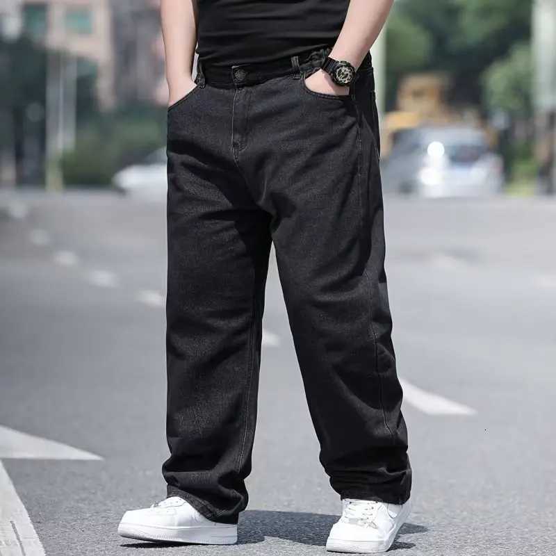 Oversize Jeans for Man Male Jeans Pants Denim Pants Mens Jean Big Size Baggy Y2k Mens Cargo Black New Wide Leg TrousersZ250917