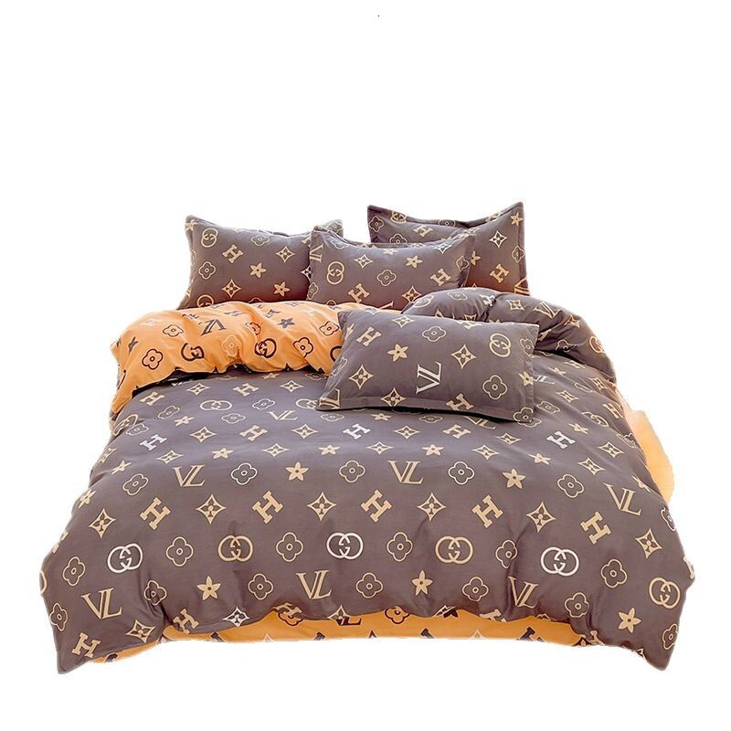 Minimalist Thickened Twill Four-Piece Fully Brushed Cotton Student Dormitory Three-Piece Set Bed Sheet Quilt Cover Bedding