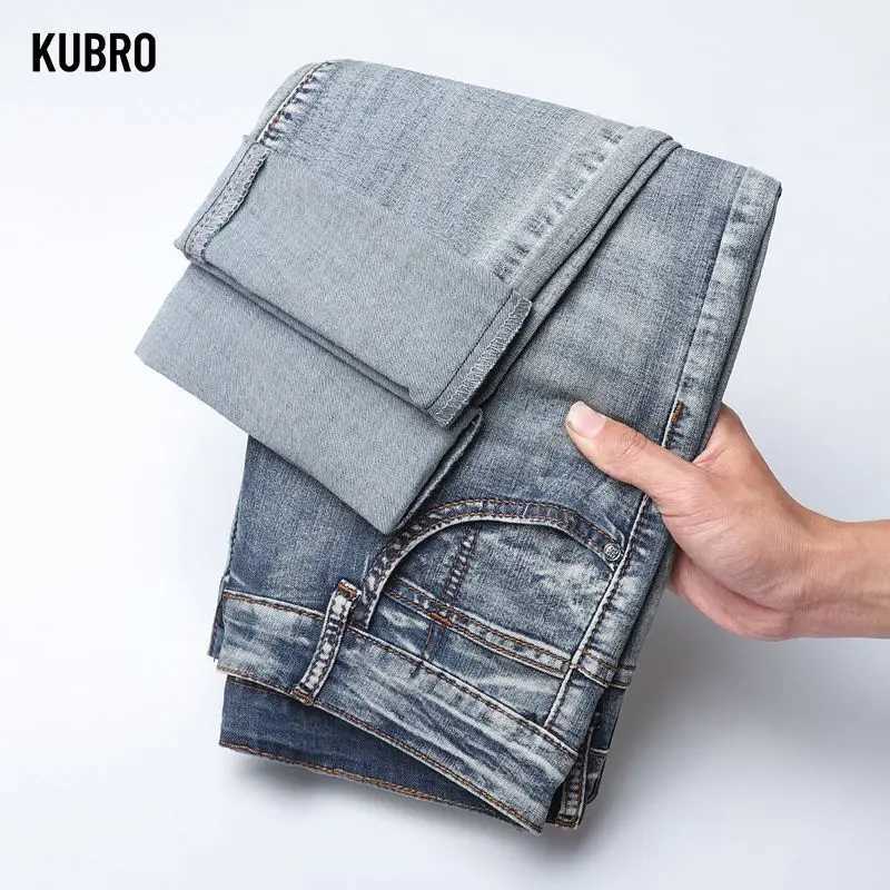 Mens Fashionable Jeans Style Casual Stretch Slim Fit Jeans Pants Male Denim Trousers Blue HighQuality Denim Pants Four SeasonsZ250917