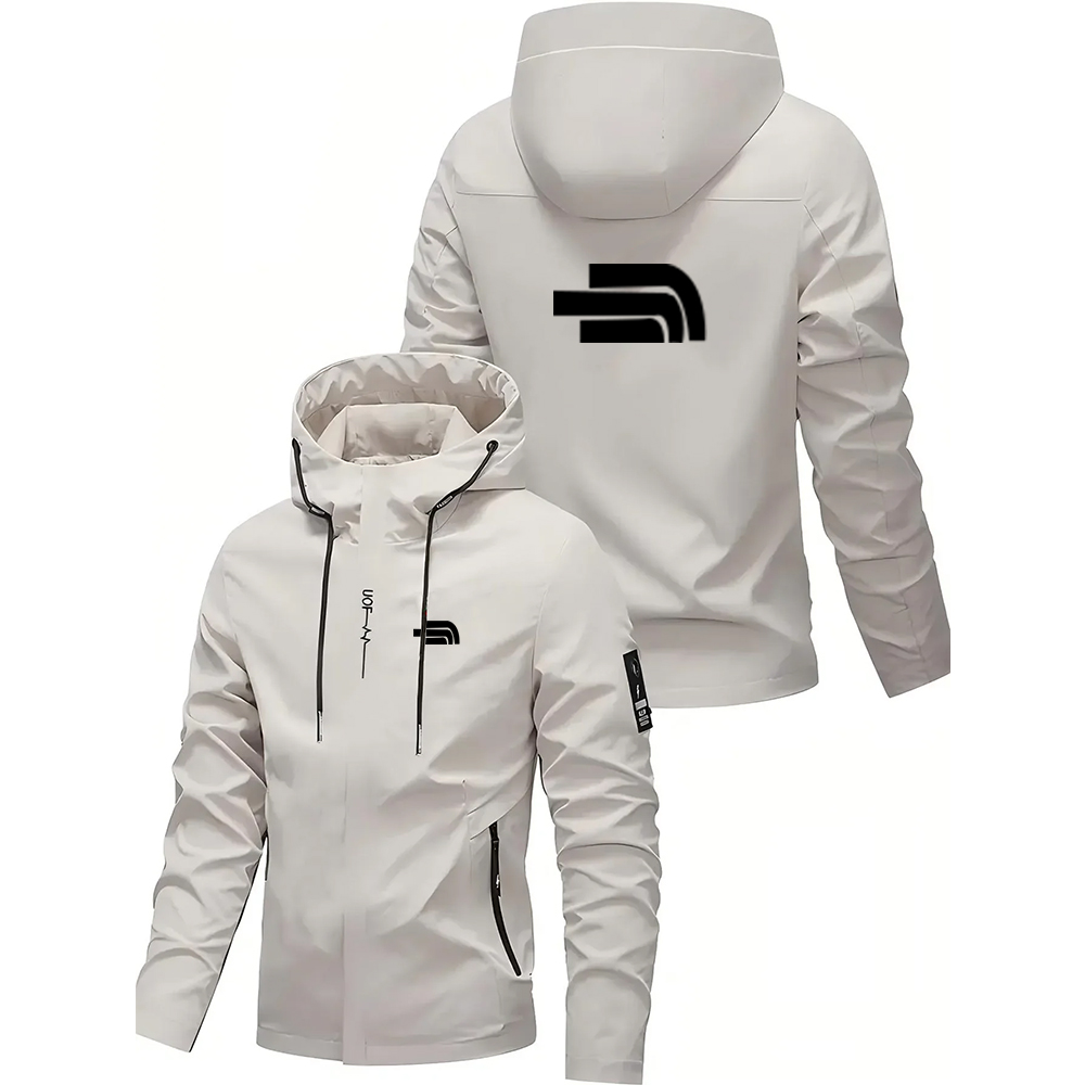 2025 New Men Softshell Jackets for Men Waterproof Zip Up Hooded Jacket Outerwear Coats with Zipper Pockets Hiking Camping Clothes