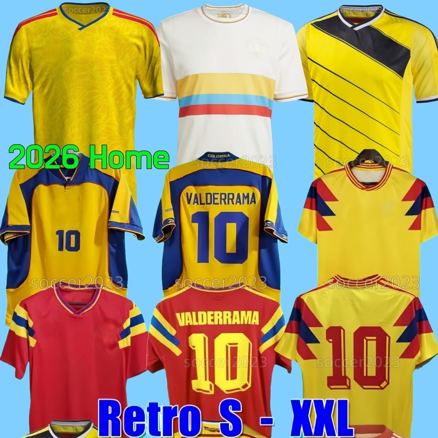 Colombia 2026 World Cup soccer jerseys 1990 2014 Retro classic #10 Valderrama Guerrero vintage LUIS DIAZ L.DIAZ J.LERMA 2001 2024 100th Home football shirt JAMES FALCAO
