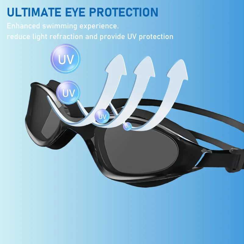 Professional Racing Swimming Goggles Men Women HD Anti Fog Bayer Lens Water Sports Eyewear Swim Glasses Replaceable Nose Pad J250917