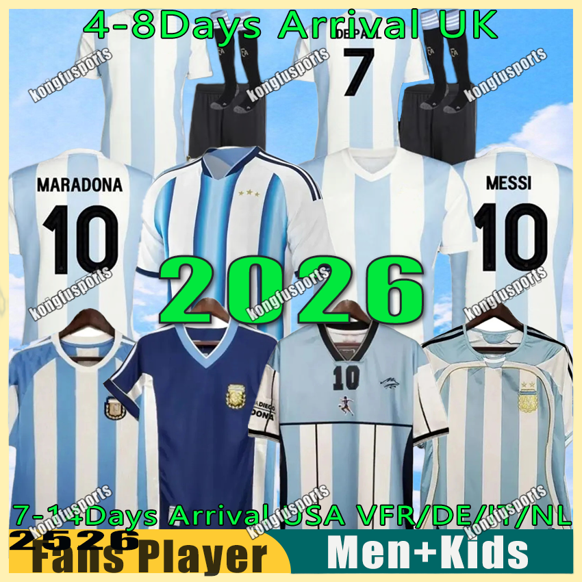 2025 Argentinas 50th anniversary Copa America Argentina Soccer Jerseys MESSIS GARNACHO DE PAUL aRgENTIna National Team MARTINEZ Maradona Football Shirts DI Mari