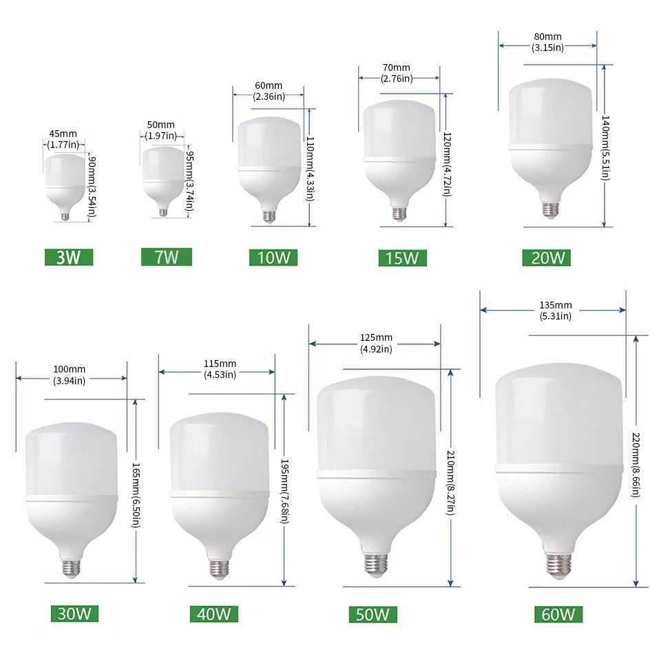 25pcs LED Bulb AC 220V E27 LED lamp 60W 50W 40W 30W 20W 15W 10W 7W 3W Lampada LED Light Bombilla Spotlight Lighting Lamp C250917