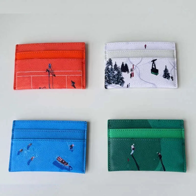 Designer Card Holder Women Genuine Leather Small Wallet Brand Coin Bag Luxury Credit Card Holder Designer Wallets Men Cardholder Men
