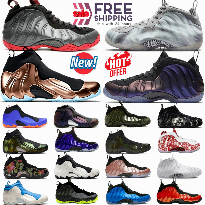 designer foamposits One Basketball shoes Men outdoors sneakers galaxy psychic grey black triple white dark neon royal floral metallic copper trainer