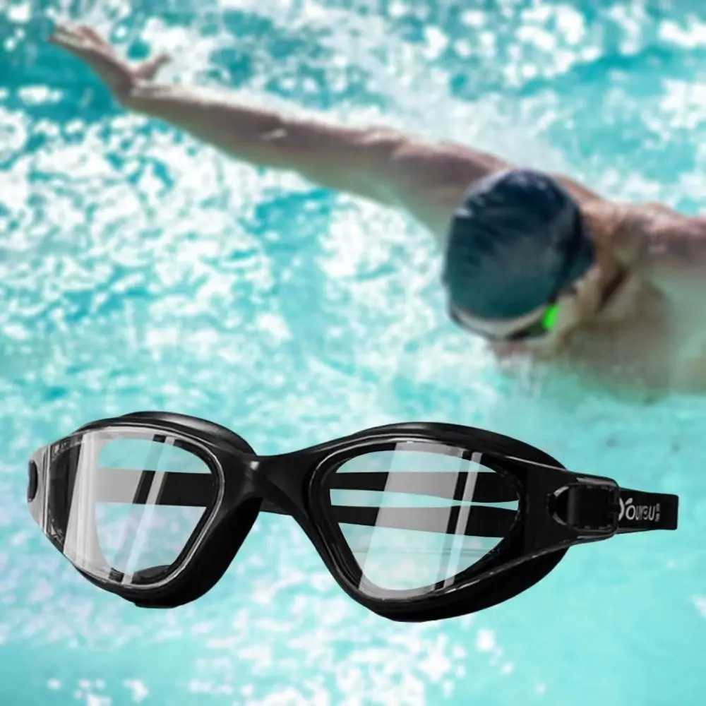 Antifog Adult Swimming Goggles Set Adjustable with Nose Clip Diving Eyewear UV Protection Waterproof Electroplated Flat Glasses J250917