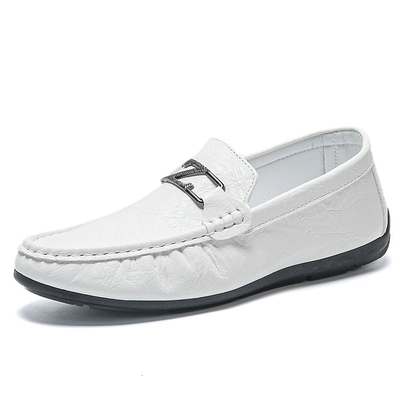 TOP Designer Men's Loafers Summer New Fashion British Style Soft Sole Soft Surface Casual Leather Shoes Slip-On Breathable d9