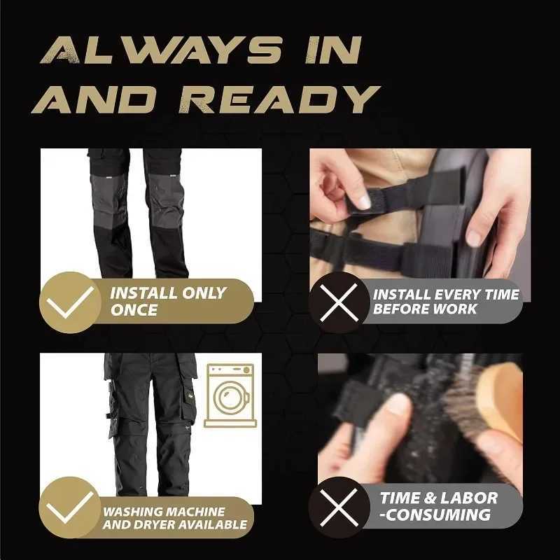 1pair Simple knee pad for tactical pantsMade Inserts of EVA material Crashproof type it is suitable for working trouser J250917