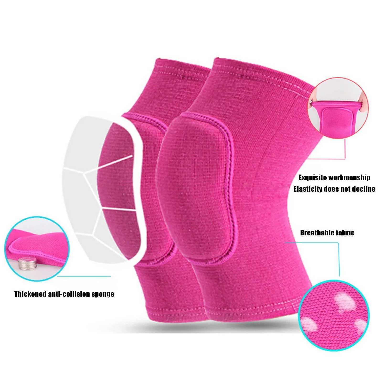 2pcs Sports Compression Knee Pads Elastic Knee Protector Thickened Sponge Knee Brace Support for Dancing Workout Training J250917