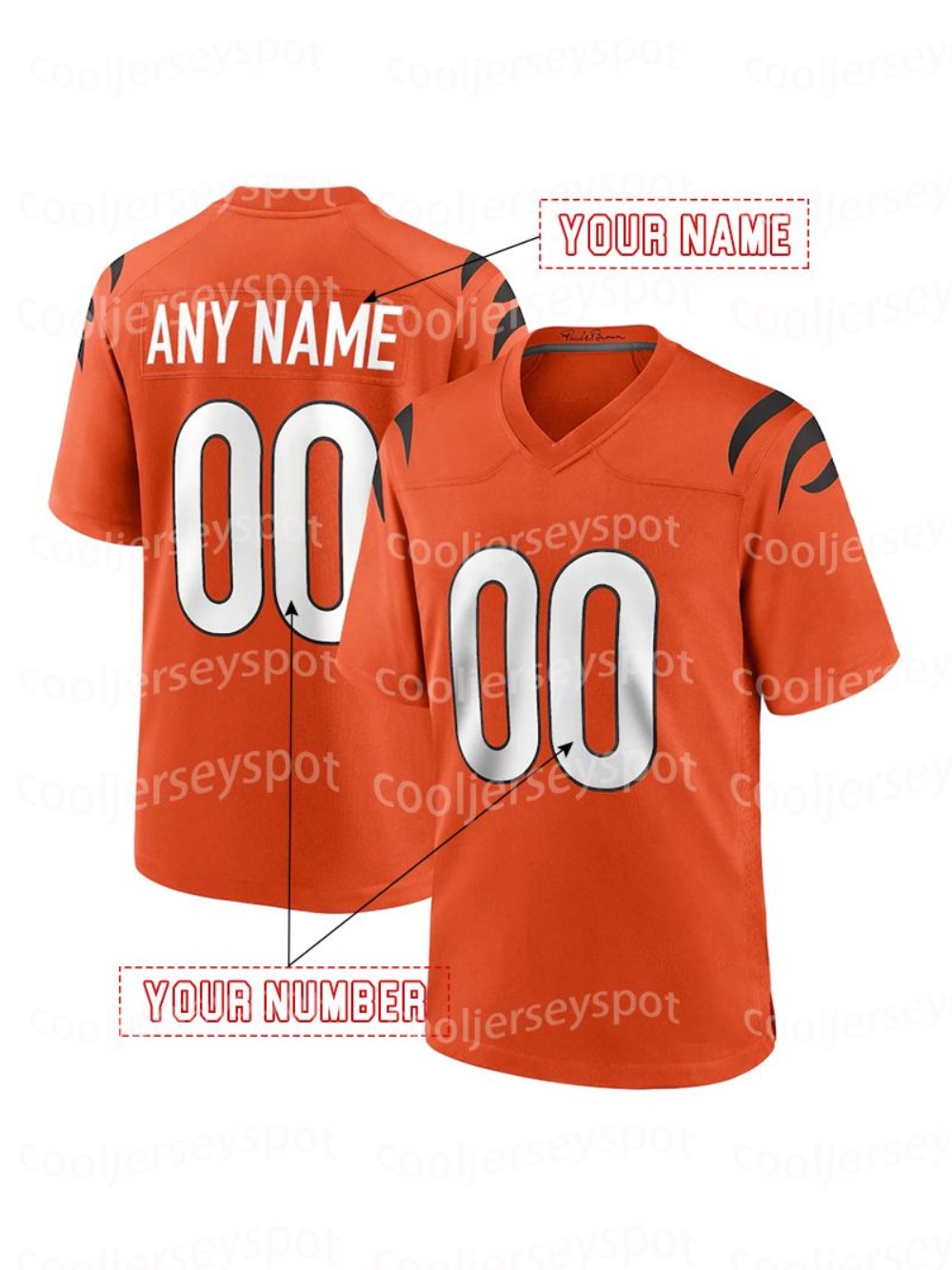 Custom Football Jersey Joe Burrow Tee Higgins Chase Chase Brown Trey Hendrickson Brown 9 for fans